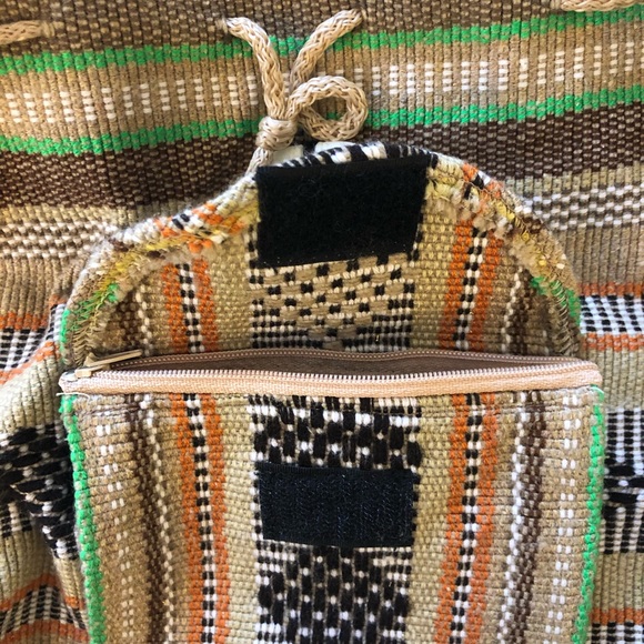 Woven Fabric Patterned Backpack - Picture 3 of 4